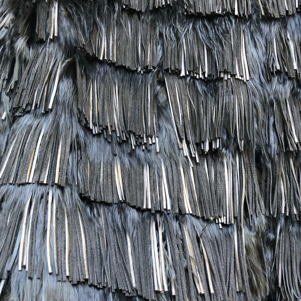 Roberto Cavalli Fur Leather Fringe Jacket 40 S M - Picture 2 of 14